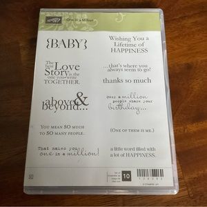 Stampin Up! One in a Million set of 10 clear mount stamp set